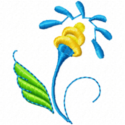 Flowers And Tree Embroidery Design 7